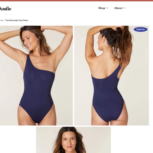 Never worn ANDIE swimsuit Nantucket XL Navy - Picture 2 of 6